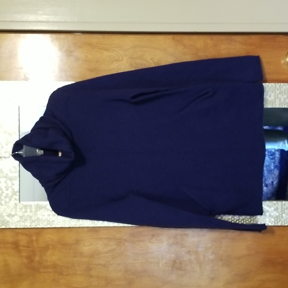 Kier+J Blue cashmere turtleneck.